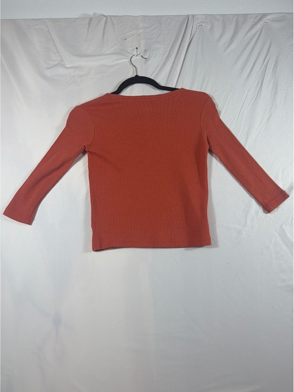Ben Sherman kids Orange Waffle Knit Long Sleeve Shirt Size 6 - Picture 7 of 7